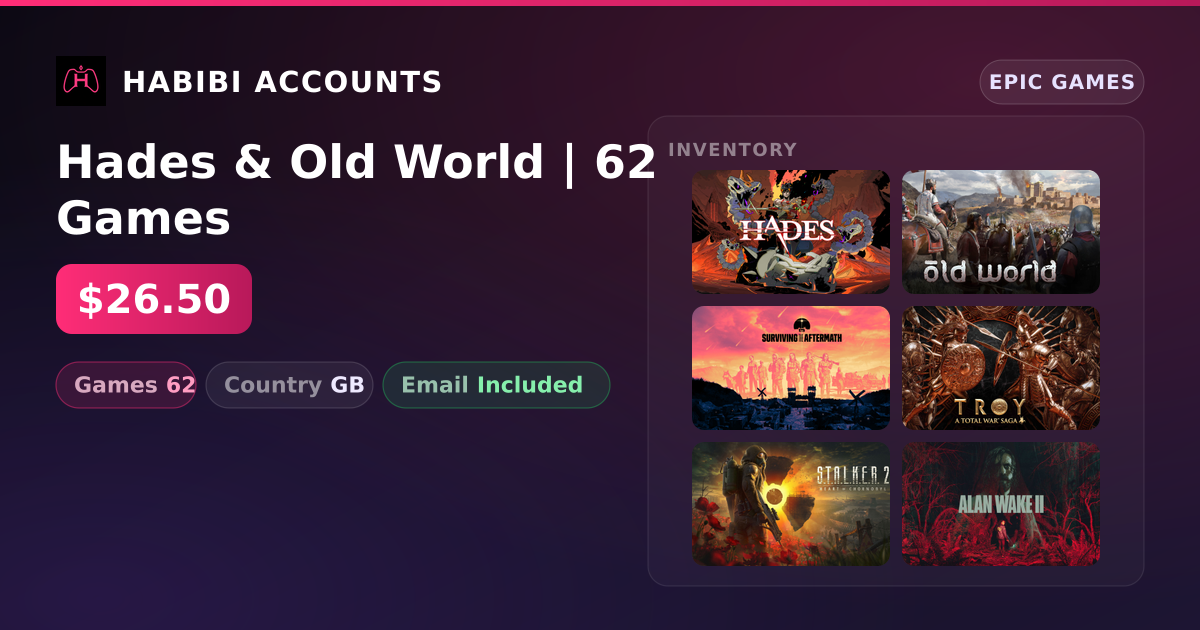 Hades & Old World | 62 Games
