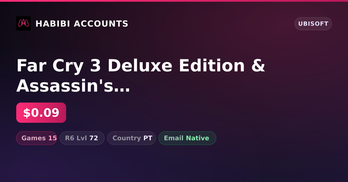 Far Cry 3 Deluxe Edition & Assassin's Creed III | 15 Games — HabibiAccounts
