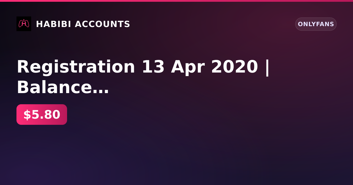 Registration 13 Apr 2020 | Balance 317 ₽ | 0 subscribers | 0 posts | Payouts not approved | KYC not passed — HabibiAccounts