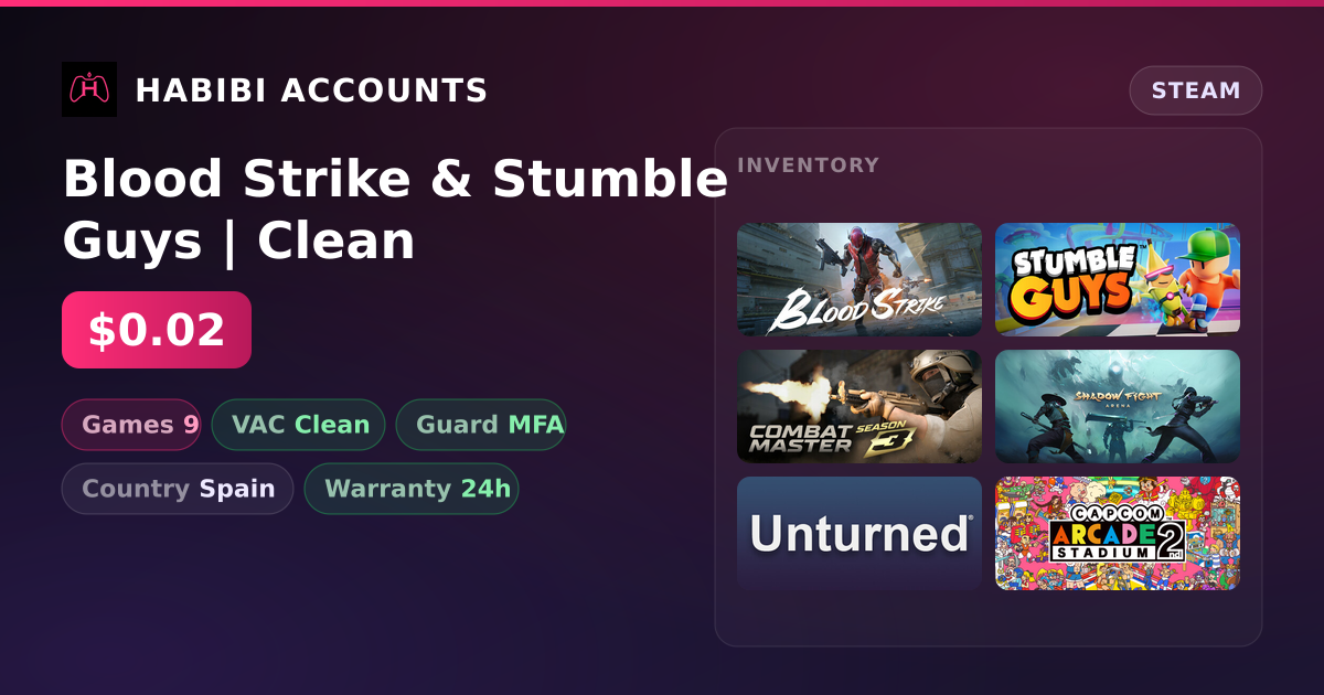 Blood Strike & Stumble Guys | Clean — HabibiAccounts