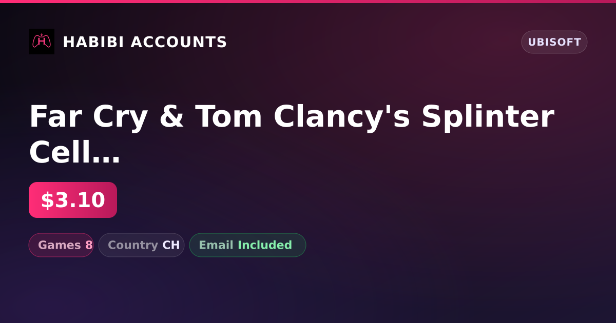 Far Cry & Tom Clancy's Splinter Cell Chaos Theory | 8 Games — HabibiAccounts