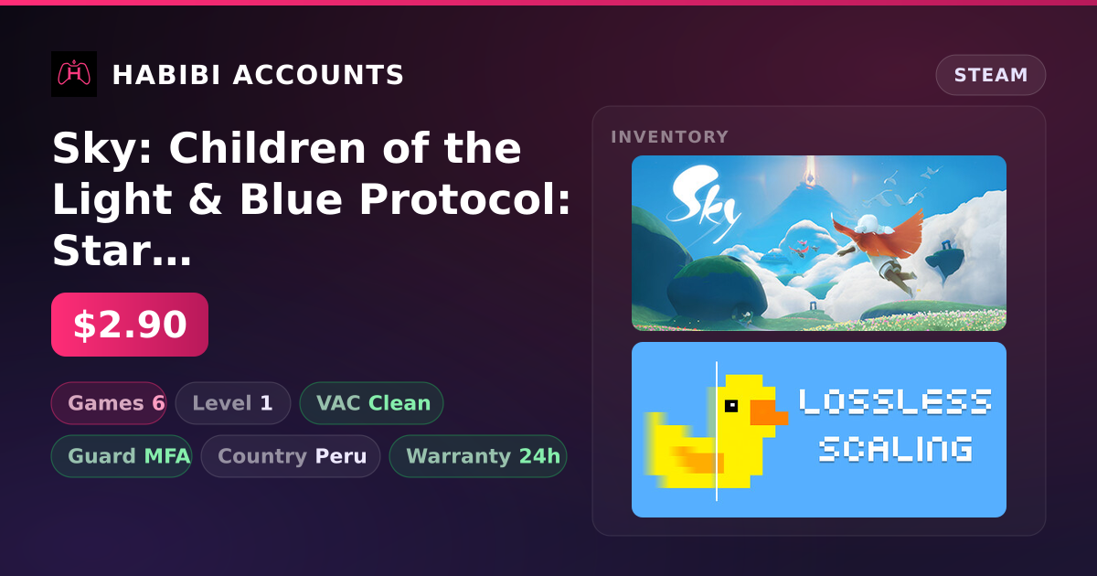 Sky: Children of the Light & Blue Protocol: Star Resonance | Clean