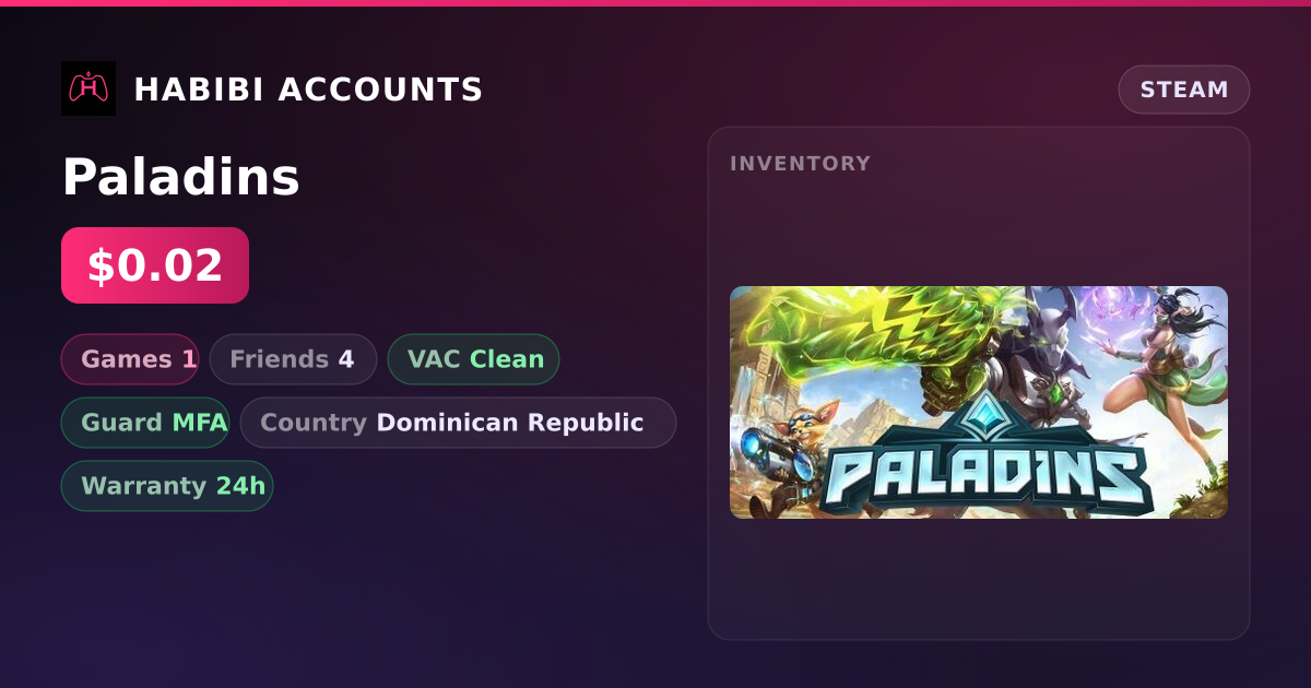 Paladins — HabibiAccounts