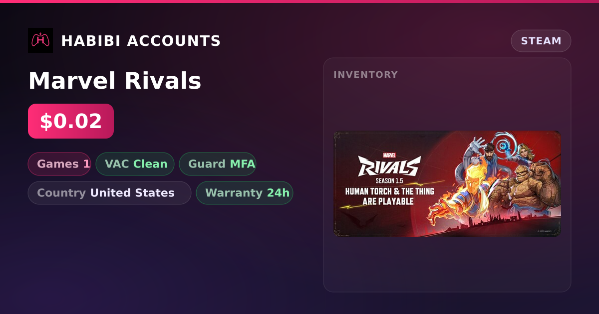 Marvel Rivals — HabibiAccounts