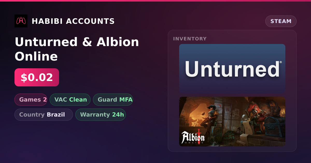 Unturned & Albion Online — HabibiAccounts