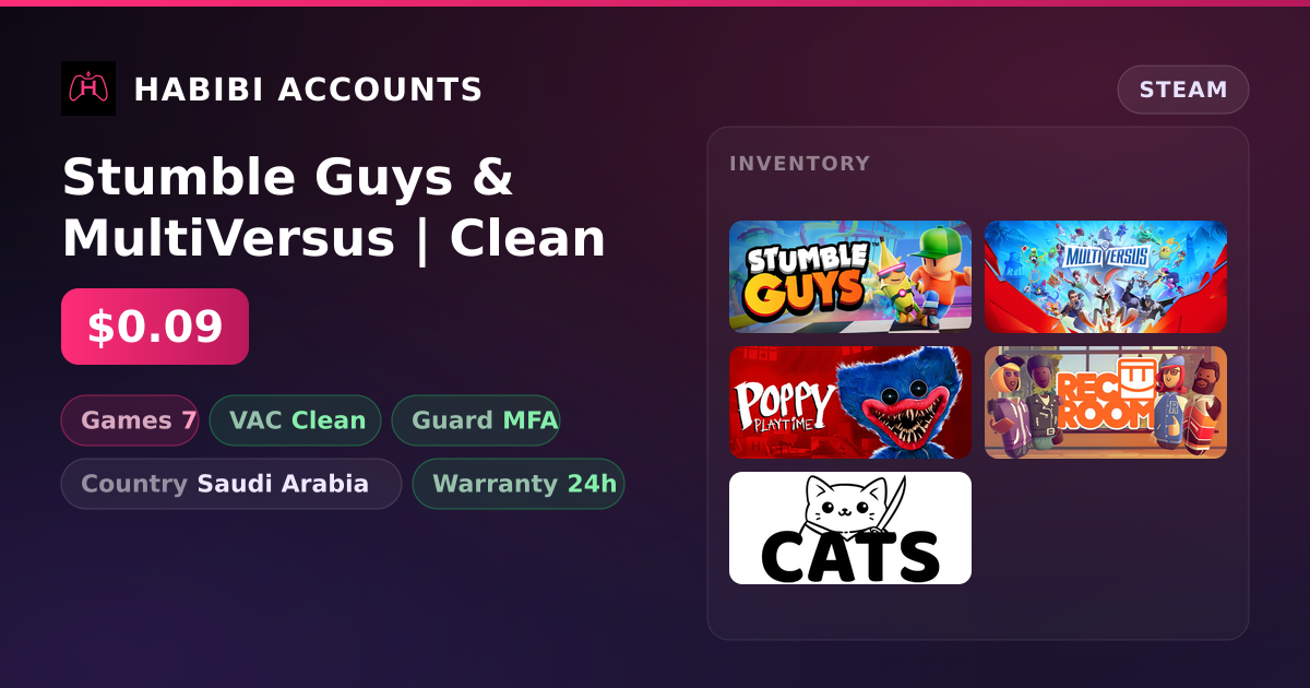 Stumble Guys & MultiVersus | Clean — HabibiAccounts