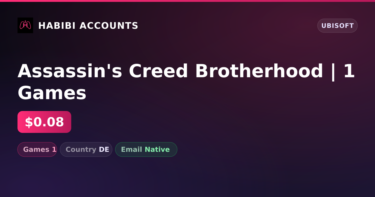 Assassin's Creed Brotherhood | 1 Games — HabibiAccounts