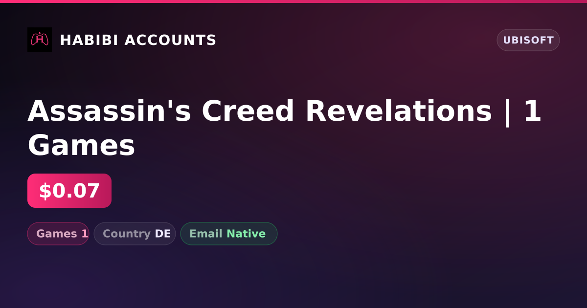 Assassin's Creed Revelations | 1 Games — HabibiAccounts