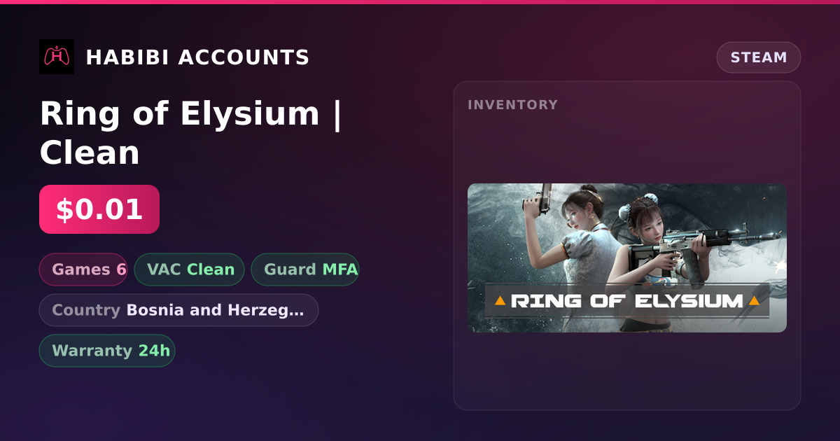 Ring of Elysium | Clean — HabibiAccounts