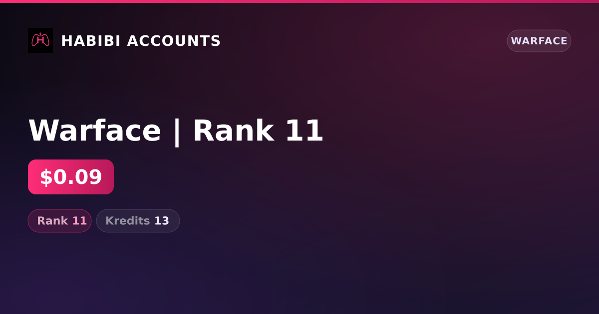 Warface | Rank 11 — HabibiAccounts