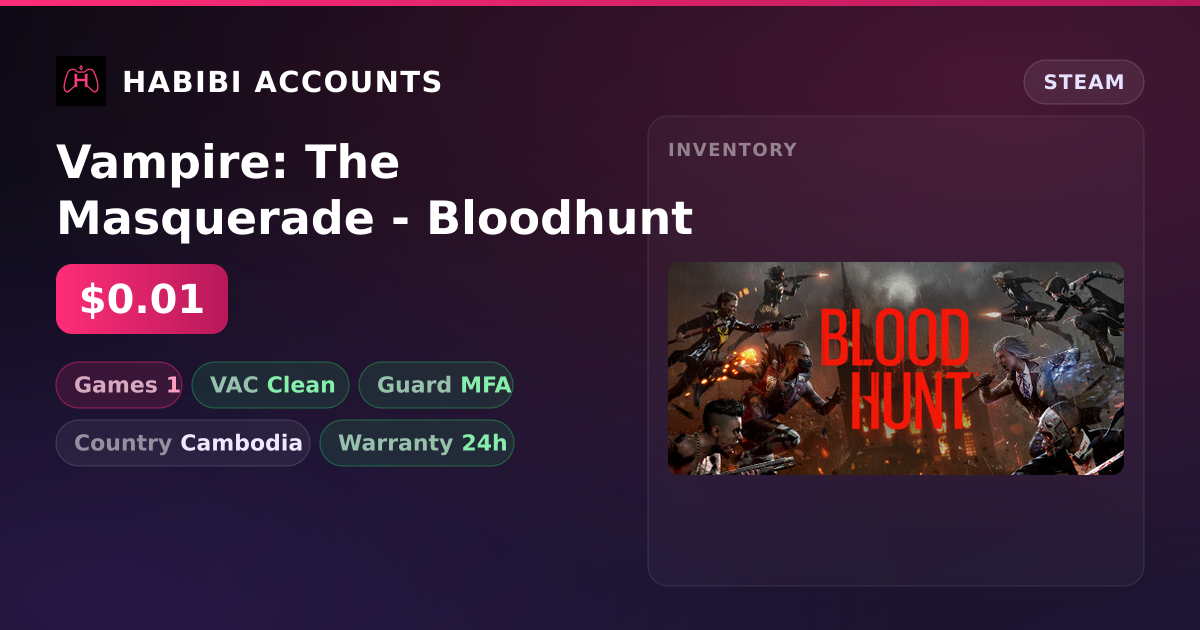 Vampire: The Masquerade - Bloodhunt — HabibiAccounts