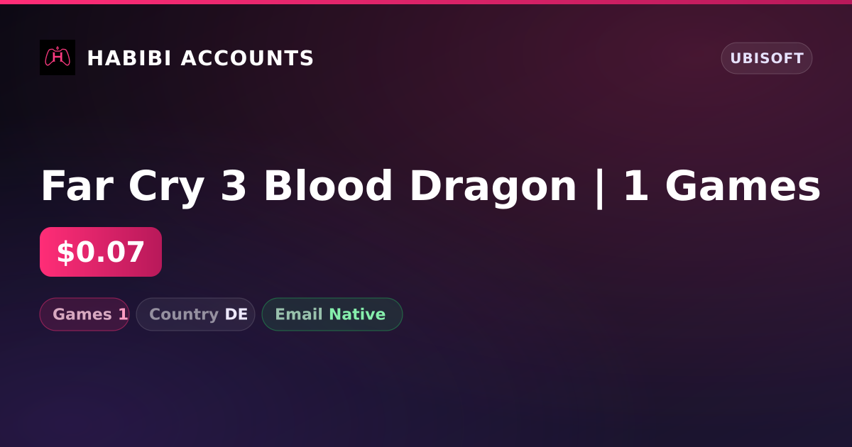 Far Cry 3 Blood Dragon | 1 Games — HabibiAccounts