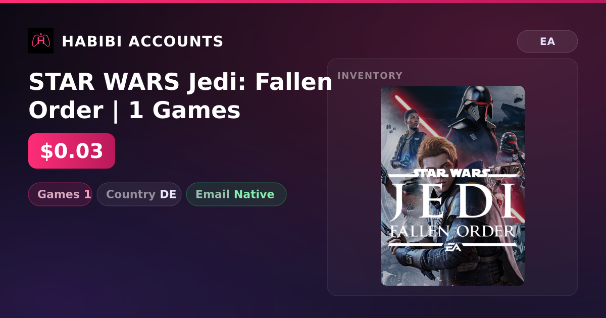 STAR WARS Jedi: Fallen Order | 1 Games — HabibiAccounts