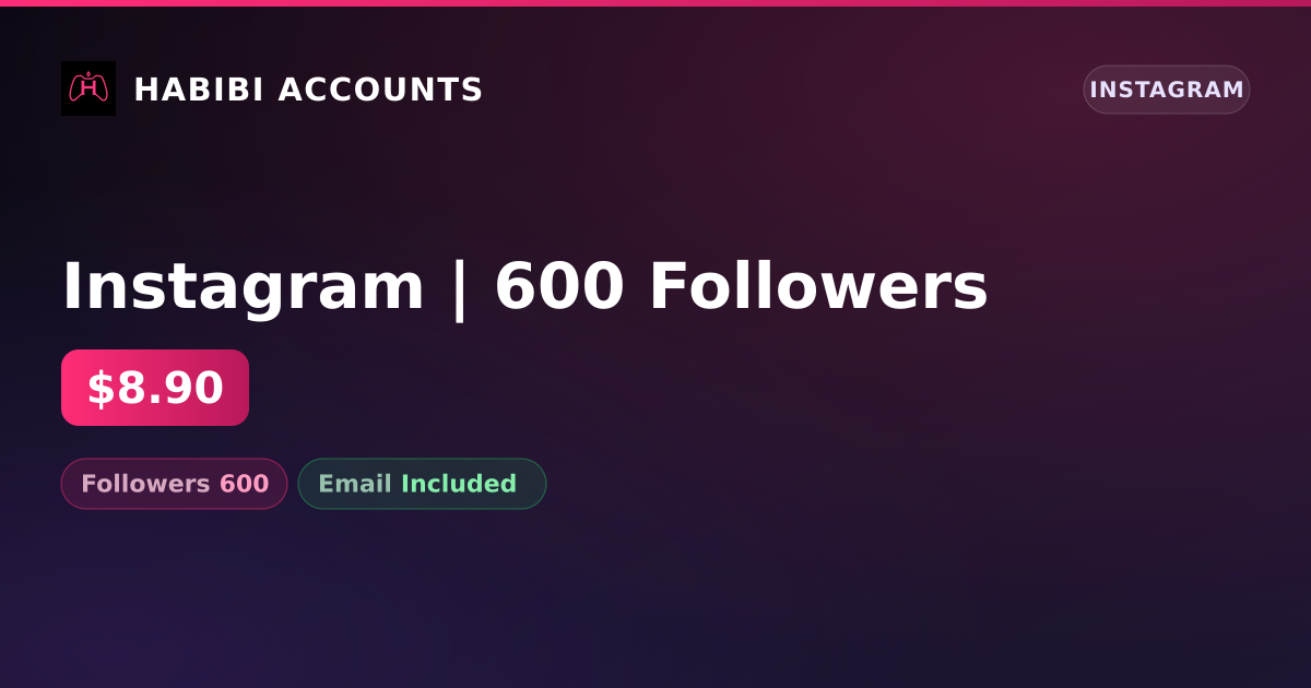Instagram | 600 Followers