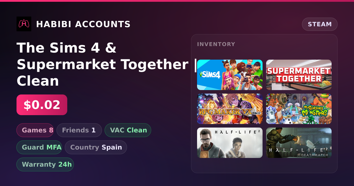 The Sims 4 & Supermarket Together | Clean — HabibiAccounts