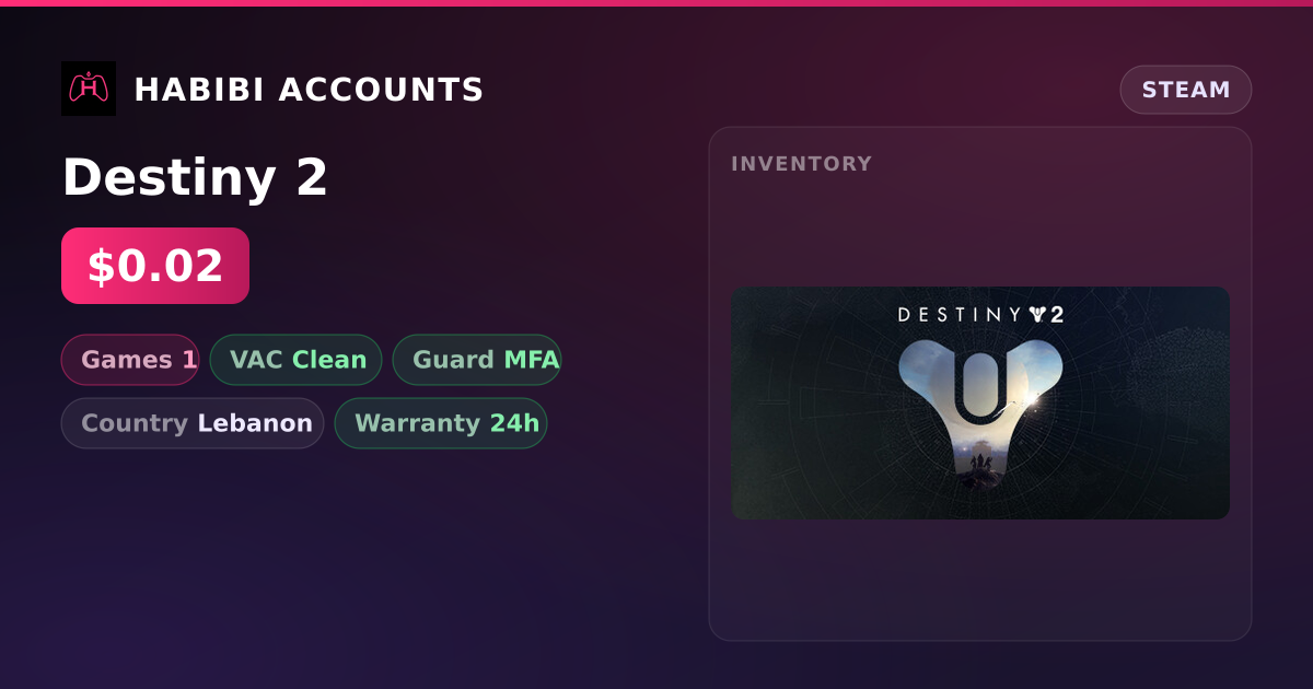 Destiny 2 — HabibiAccounts