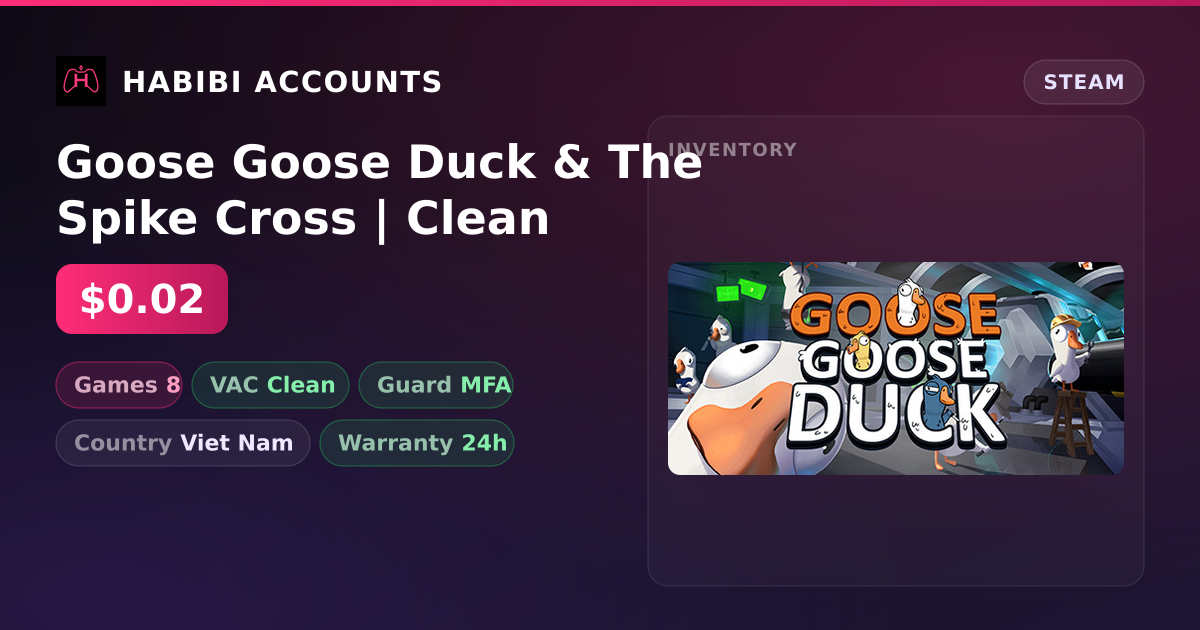 Goose Goose Duck & The Spike Cross | Clean — HabibiAccounts