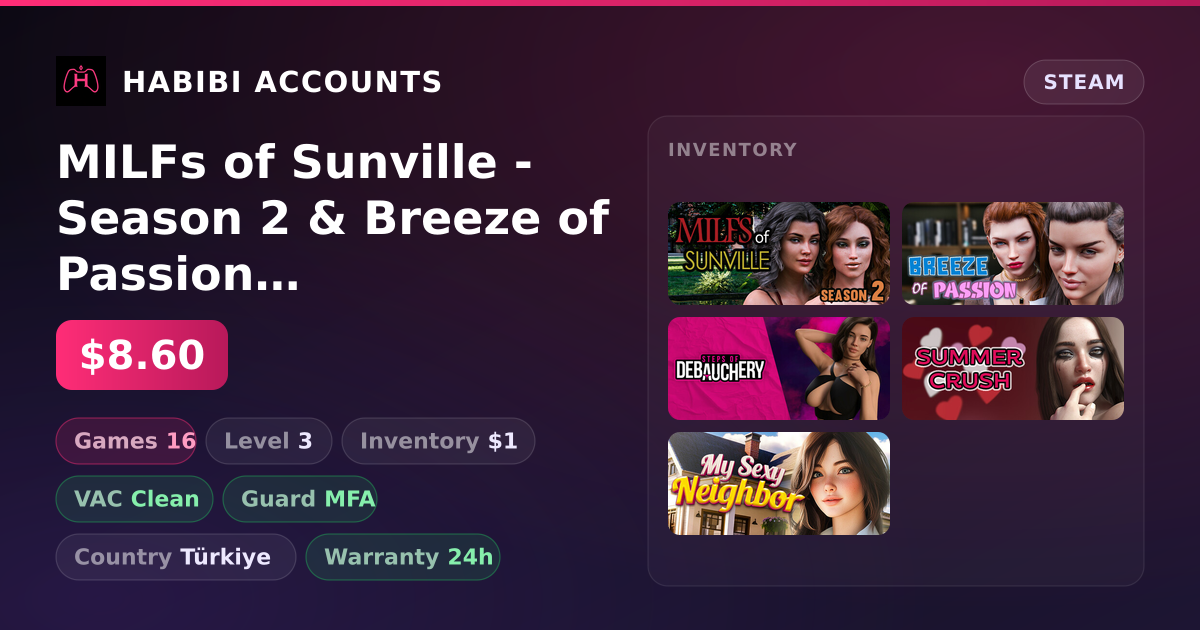 MILFs of Sunville - Season 2 & Breeze of Passion | 16 Games | Clean