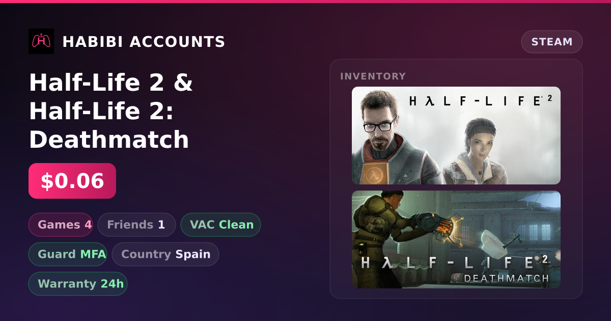 Half-Life 2 & Half-Life 2: Deathmatch — HabibiAccounts