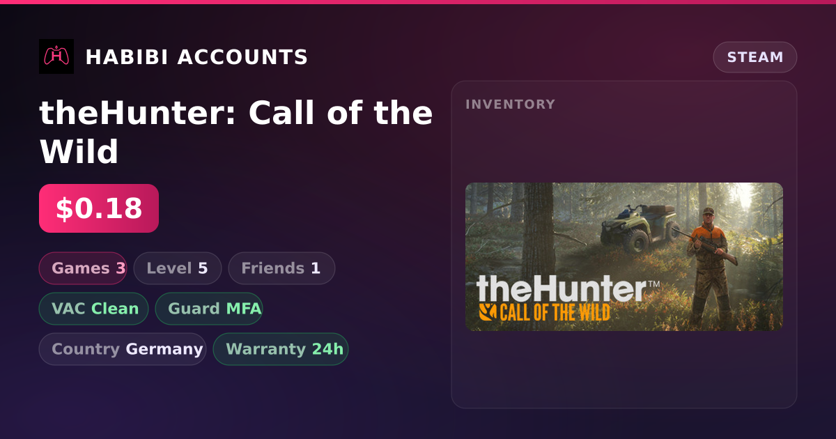 theHunter: Call of the Wild — HabibiAccounts