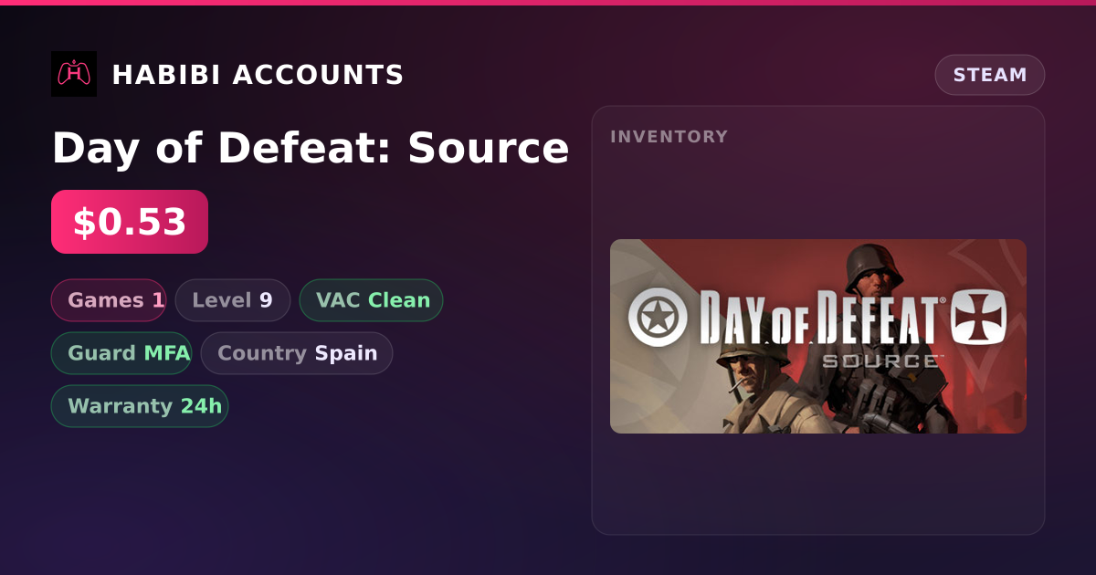 Day of Defeat: Source — HabibiAccounts