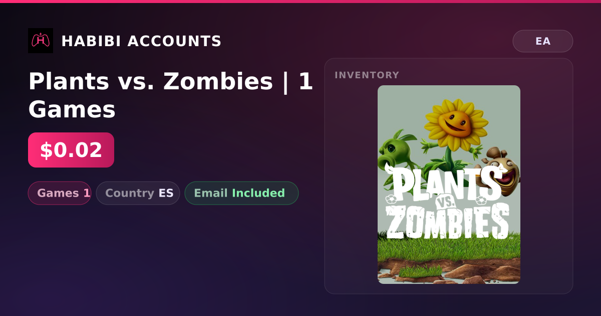 Plants vs. Zombies | 1 Games — HabibiAccounts