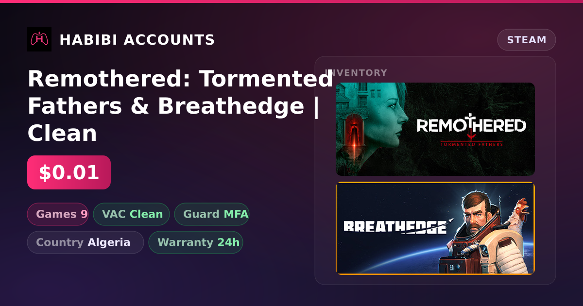 Remothered: Tormented Fathers & Breathedge | Clean — HabibiAccounts