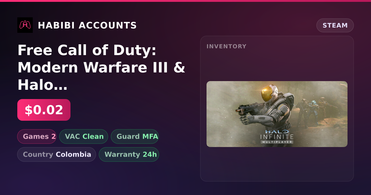 Free Call of Duty: Modern Warfare III & Halo Infinite — HabibiAccounts