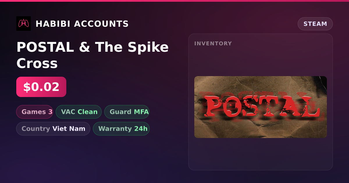 POSTAL & The Spike Cross — HabibiAccounts