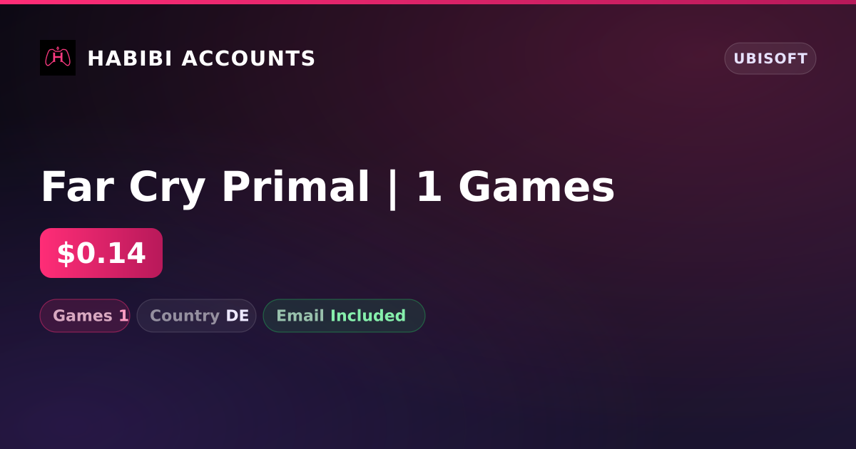 Far Cry Primal | 1 Games — HabibiAccounts