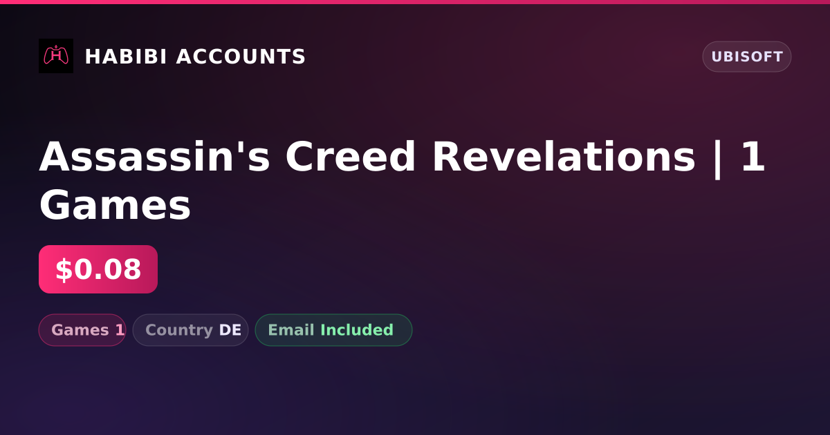 Assassin's Creed Revelations | 1 Games — HabibiAccounts