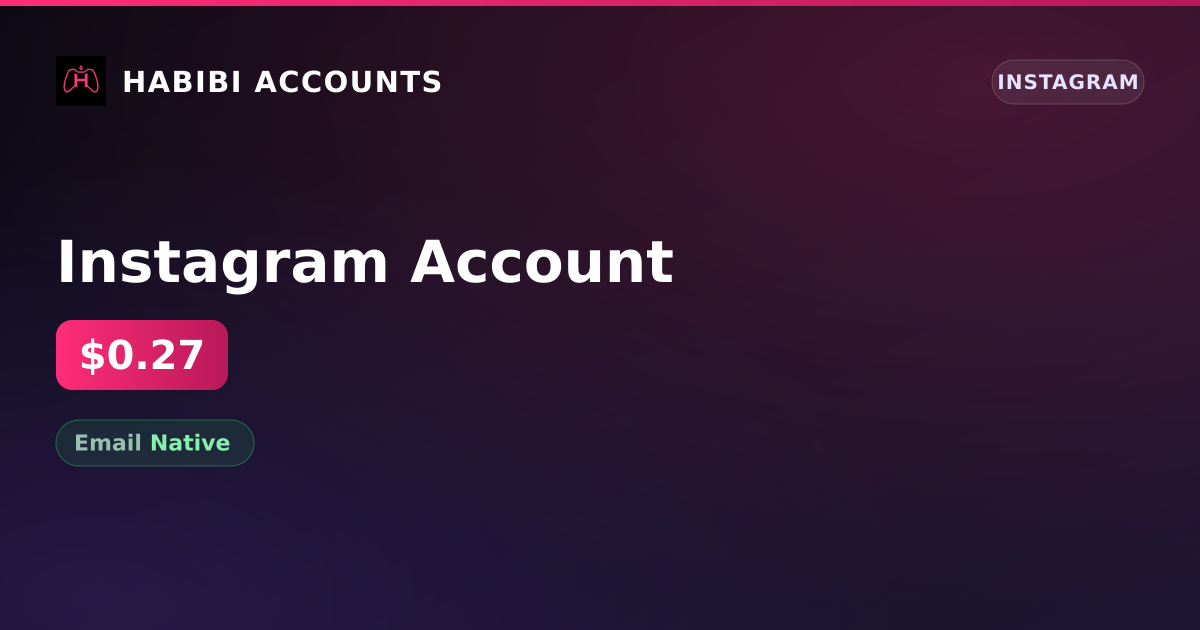 Instagram Account — HabibiAccounts