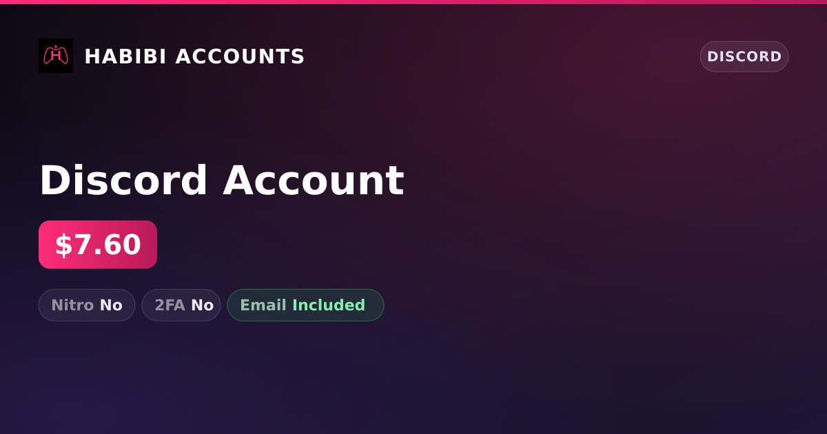 Discord Account — HabibiAccounts