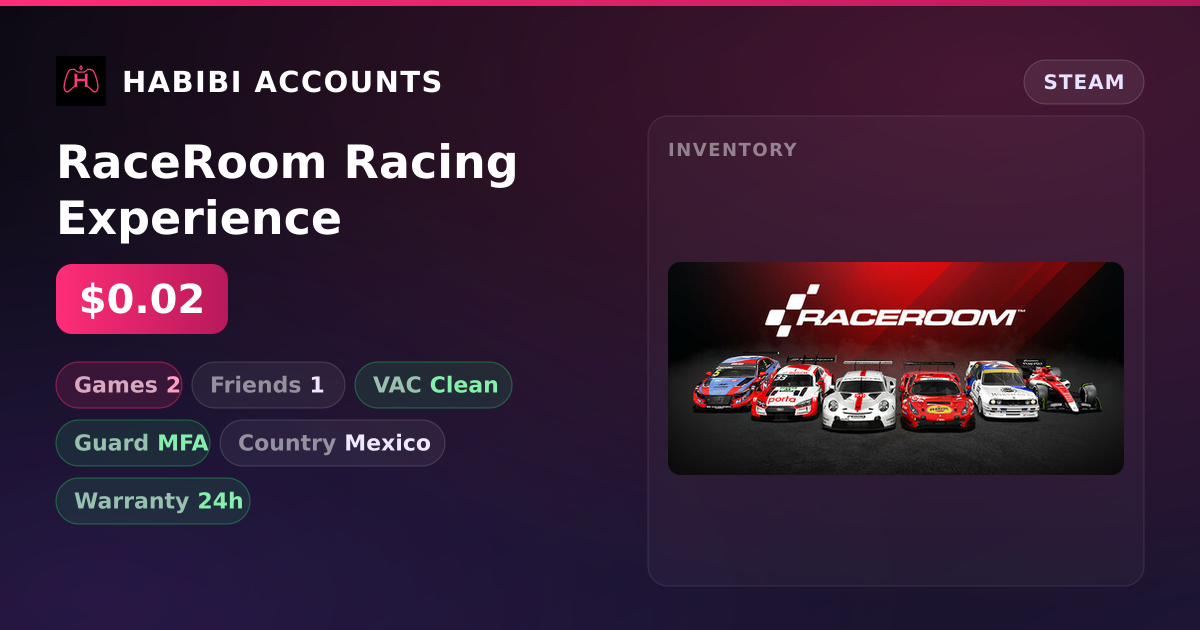 RaceRoom Racing Experience — HabibiAccounts
