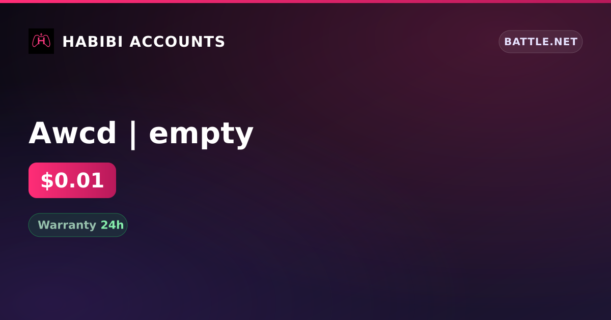 Awcd | empty — HabibiAccounts
