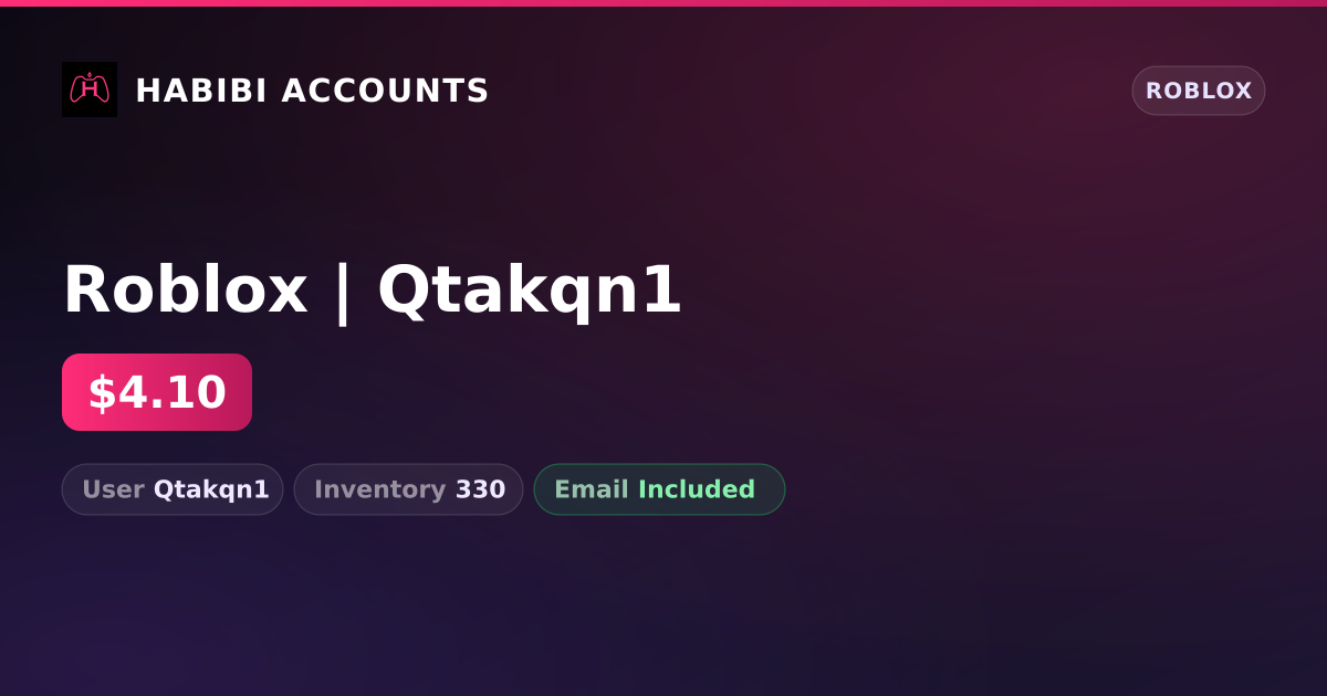 Roblox | Qtakqn1 — HabibiAccounts