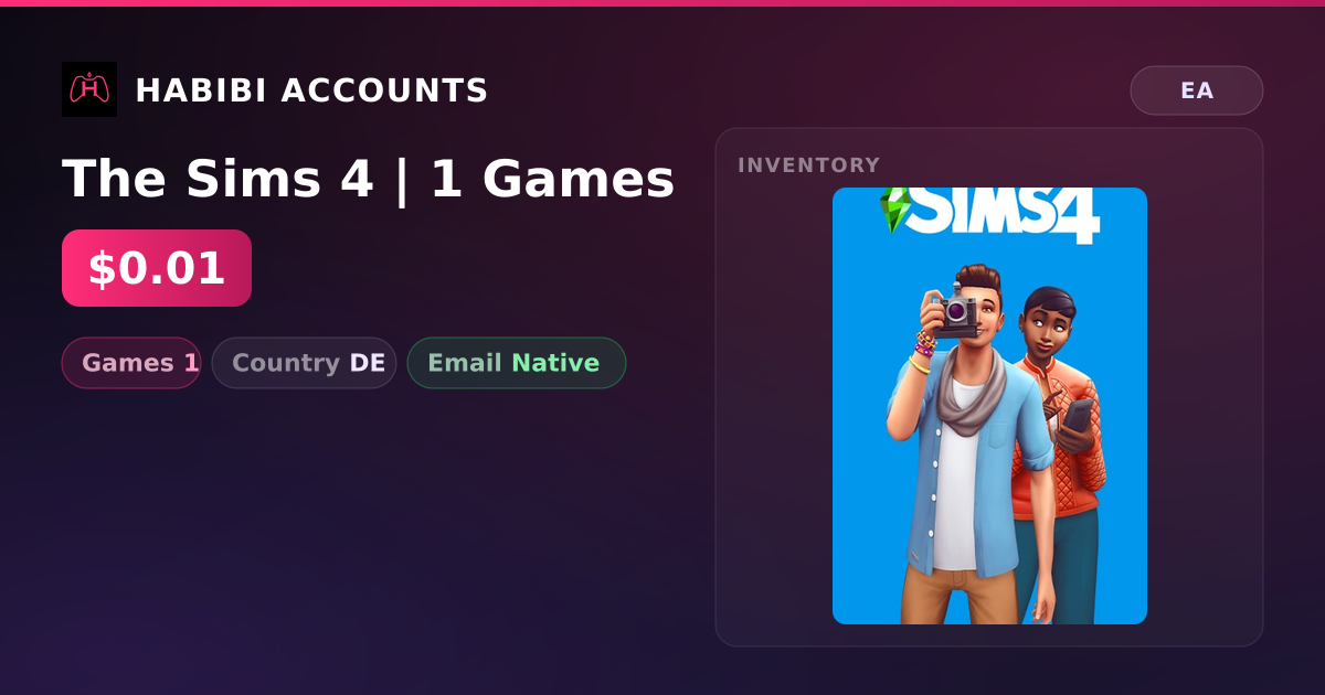 The Sims 4 | 1 Games — HabibiAccounts