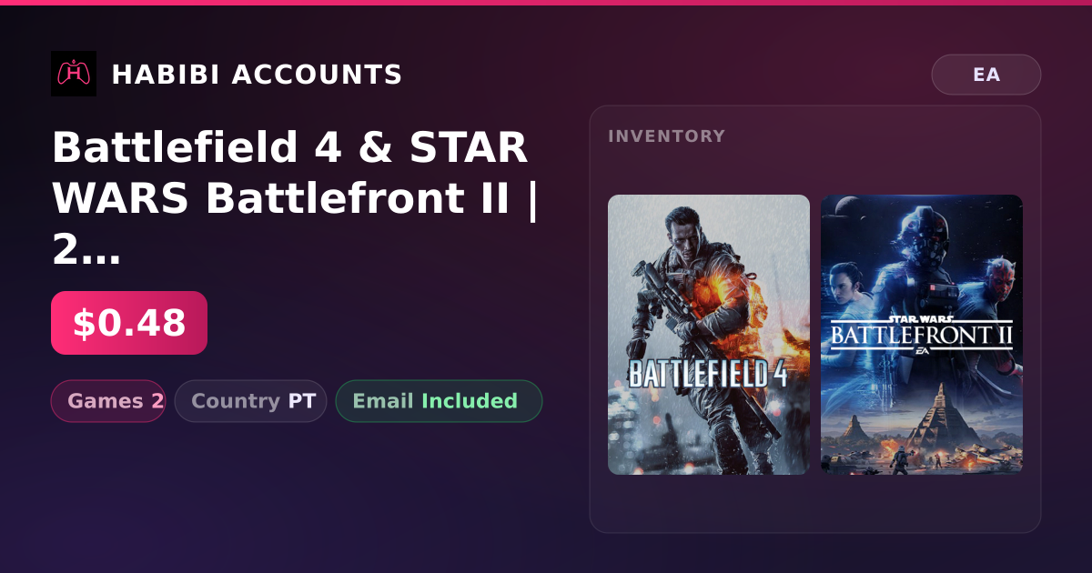 Battlefield 4 & STAR WARS Battlefront II | 2 Games — HabibiAccounts