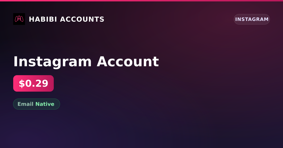 Instagram Account — HabibiAccounts