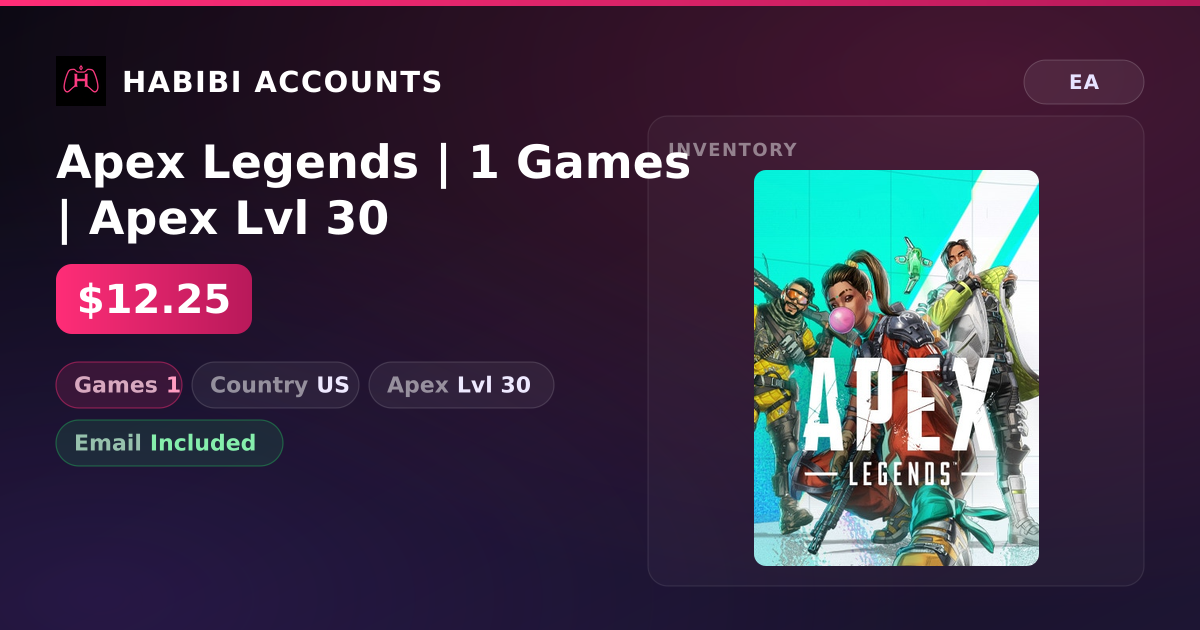 Apex Legends | 1 Games | Apex Lvl 30 — HabibiAccounts