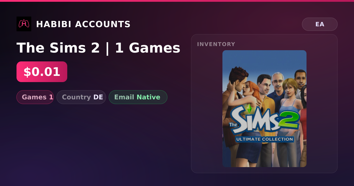 The Sims 2 | 1 Games — HabibiAccounts