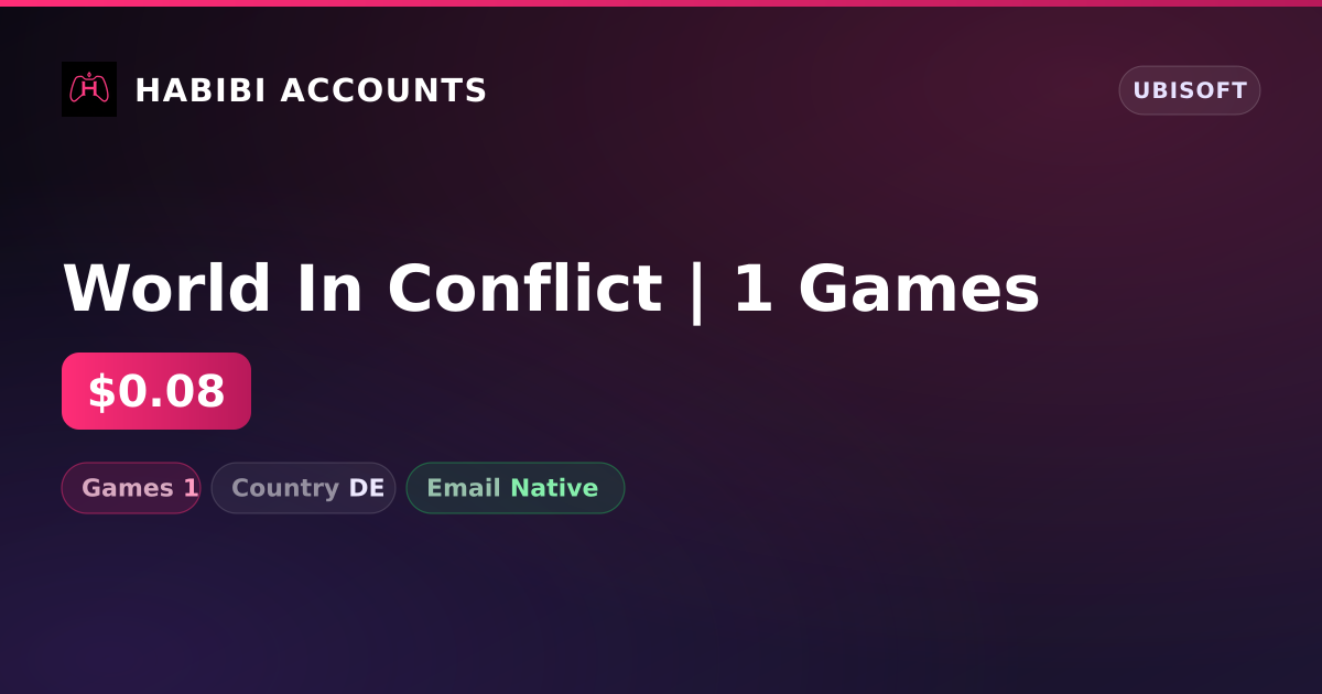 World In Conflict | 1 Games — HabibiAccounts