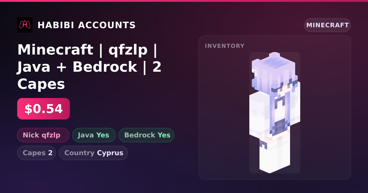 Minecraft | qfzlp | Java + Bedrock | 2 Capes — HabibiAccounts