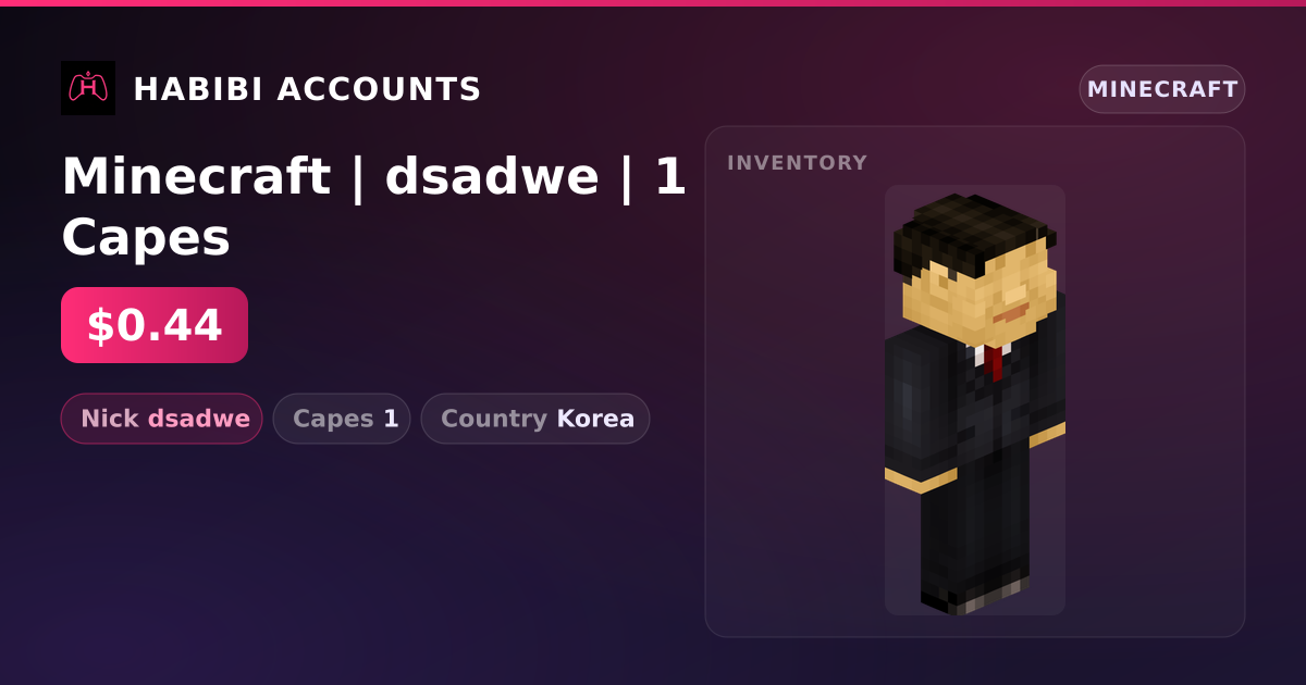 Minecraft | dsadwe | 1 Capes — HabibiAccounts