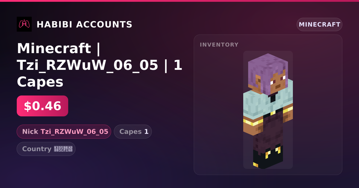 Minecraft | Tzi_RZWuW_06_05 | 1 Capes — HabibiAccounts