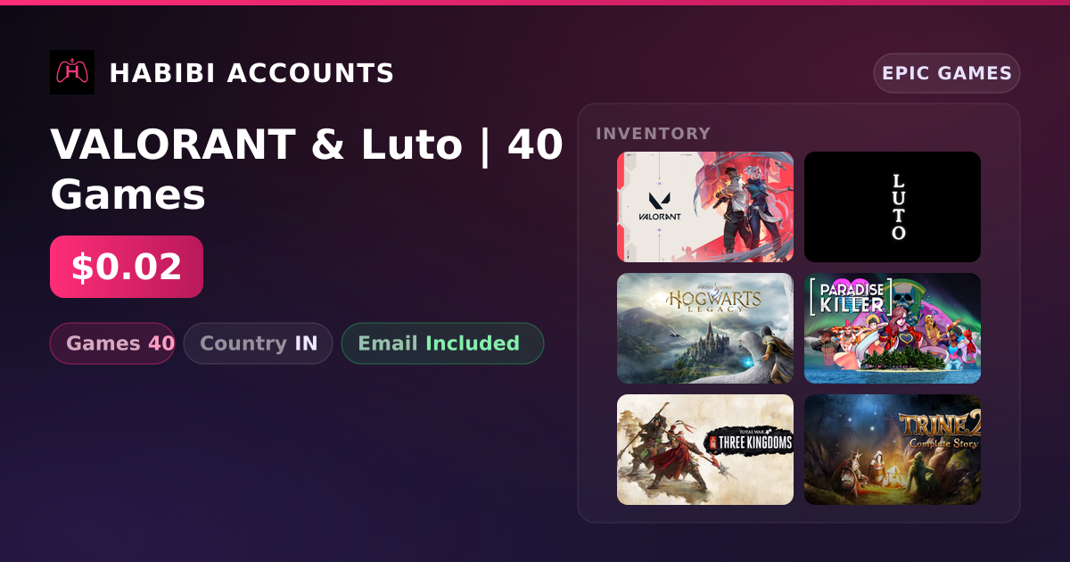 VALORANT & Luto | 40 Games — HabibiAccounts