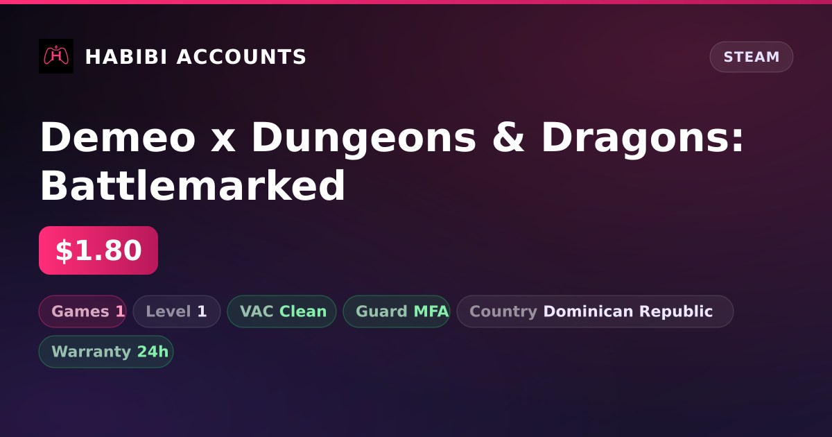 Demeo x Dungeons & Dragons: Battlemarked — HabibiAccounts