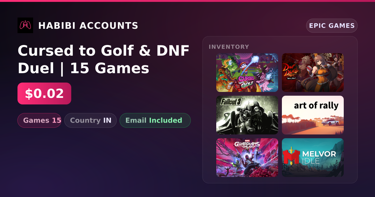 Cursed to Golf & DNF Duel | 15 Games — HabibiAccounts