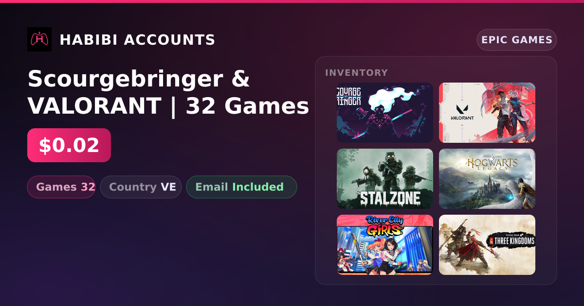 Scourgebringer & VALORANT | 32 Games — HabibiAccounts
