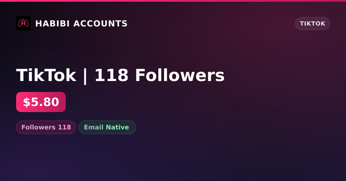 TikTok | 118 Followers
